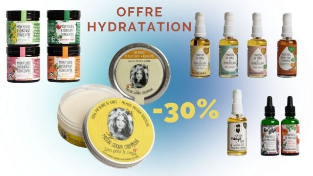 Offre spéciale hydratation : -30 % sur 13 soins bio !